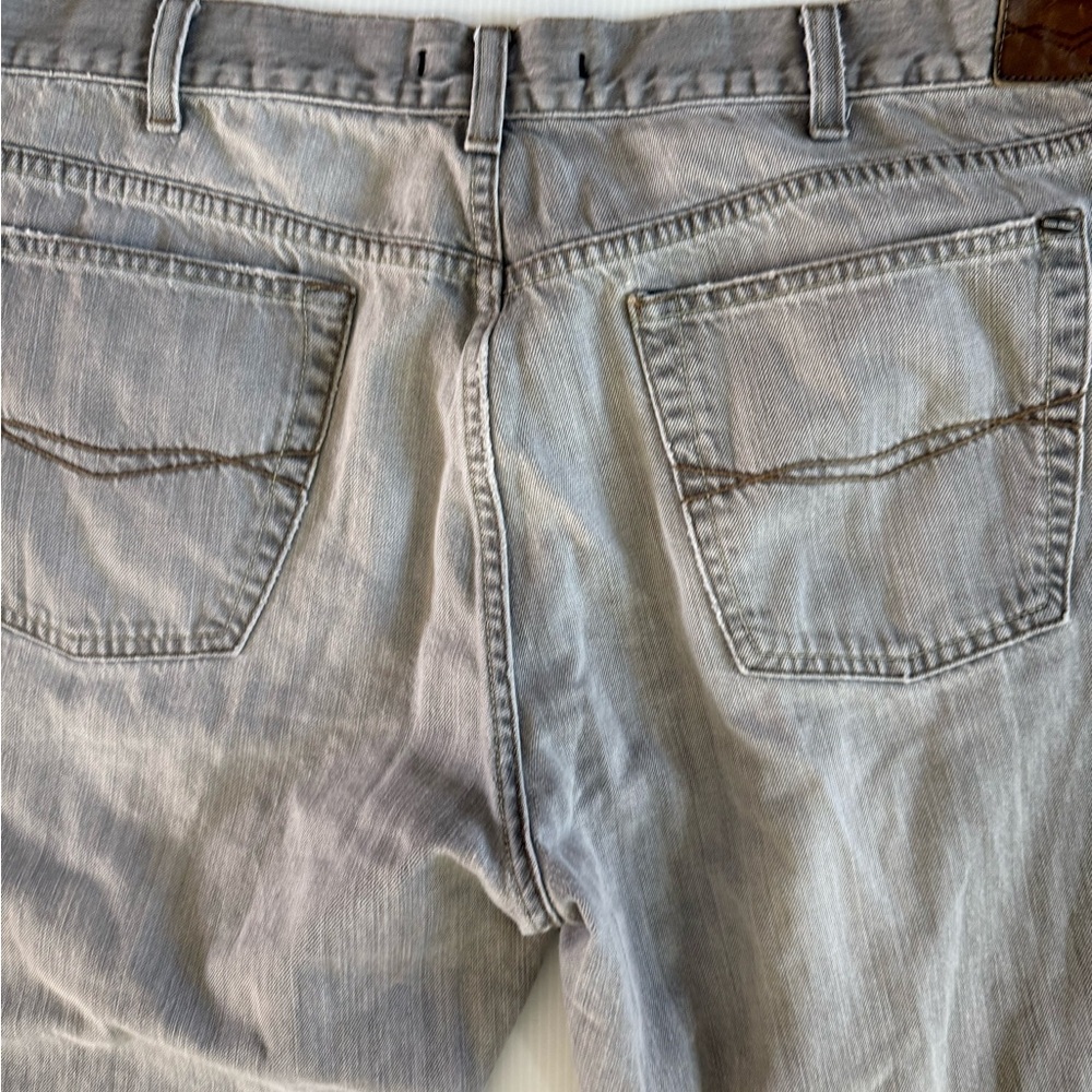 Mavi Jeans Mens 38x32 Stone Gray Matt Relaxed Straight Leg Distressed‎ - Picture 7 of 13